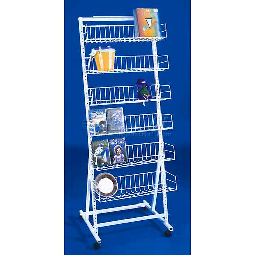 MarvOLus Versa Rack W/ 6 Shelves, 6 Step Design, White, 846SH247