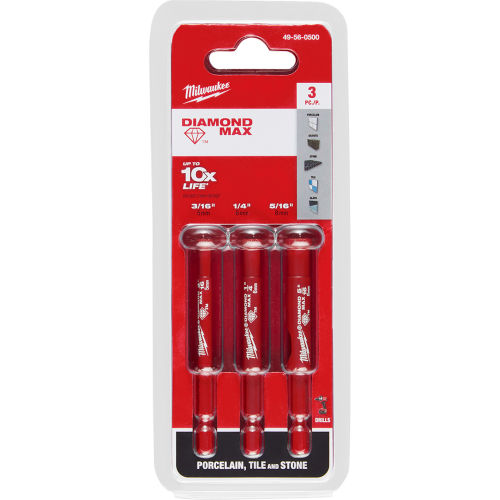 Milwaukee DIAMOND MAX™ Diamond Grit Hole Saw 3 PC Set , 49-56-0500