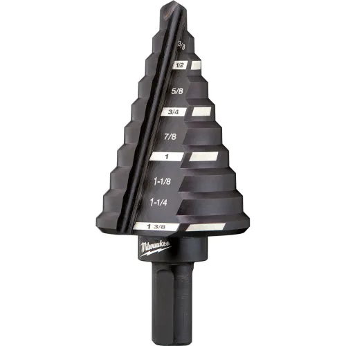 プロィール必須　 Milwaukee Tool 48-89-9209 Milwaukee Jam-Free Step Drill Bit Sets
