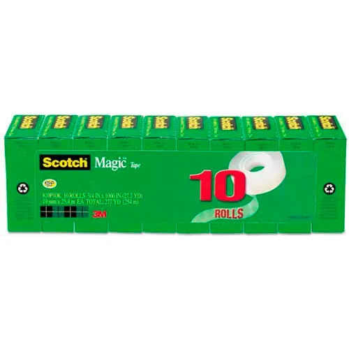 Scotch® Magic Tape Value Pack, 3/4 x 1000, 10 Rolls/PK