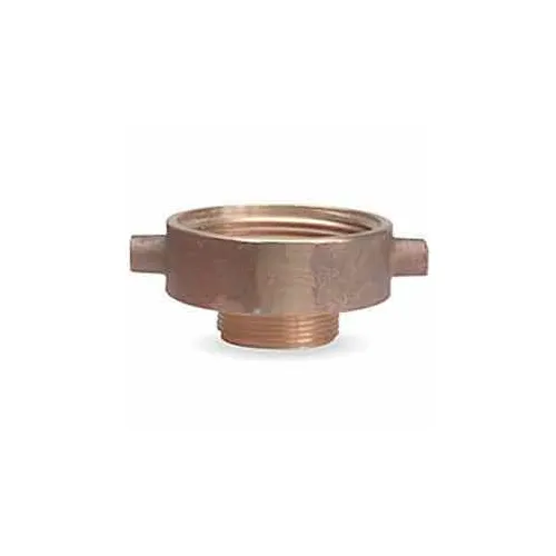 Fire Hose Female/Male Reducer Adapter - 1-1/2 In. NH Female X 3/4 In. NPT  Male - Brass