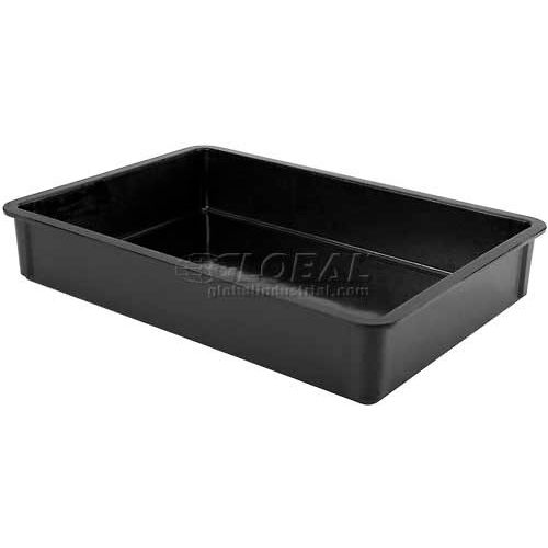 Molded Fiberglass Fibrestat ESD Stacking Tote 870000, Top Overall -25-3/4"L x 17-3/4"W x 3"H