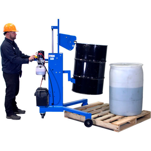 Morse® Model 82H125 12V DC Power Drum Lifter & Palletizer Rimmed Drum 1000 Lb. Capacity