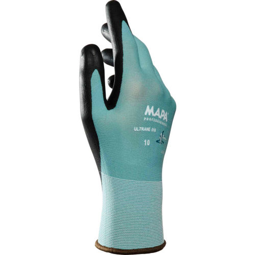 MAPA&#174; Ultrane 510 Polymer Coated Gloves, Knit Wrist Liner, Green, 1 Pair, Size 8, 34510008
