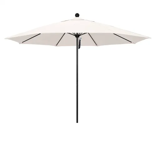 California Umbrella Venture 11' Patio Umbrella, Black Pole, Olefin White Fabric California Umbrella Venture 11' Patio Umbrella, Black Pole, Olefin White Fabric
