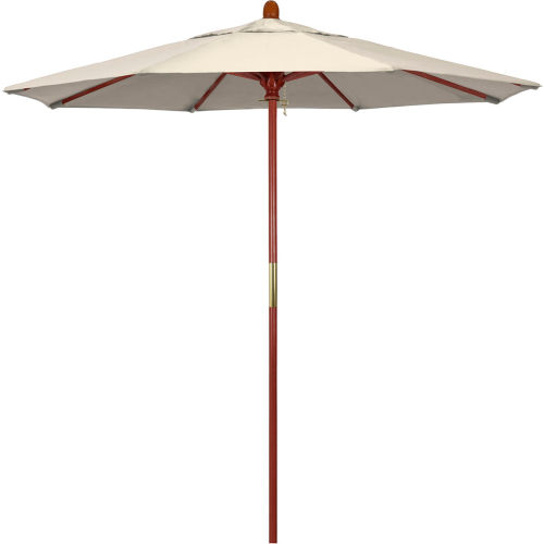 California Umbrella 7.5' Patio Umbrella - Olefin Antique Beige - Hardwood Pole - Grove Series