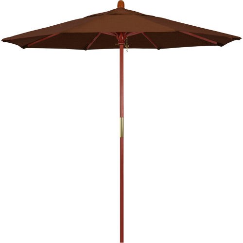 California Umbrella 7.5' Patio Umbrella - Olefin Teak - Hardwood Pole - Grove Series