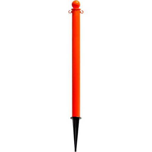 Global Industrial&#153; Plastic Ground Pole, 35&quot;H, Safety Orange
