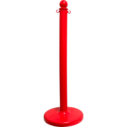 Global Industrial&#153; Plastic Stanchion Post, 40&quot;H, Red
