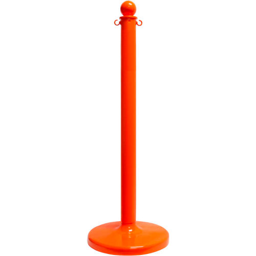 Global Industrial&#153; Plastic Stanchion Post, 40&quot;H, Safety Orange