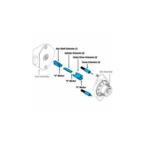 Master Lock® No. 16540320 Extension Set For 1654, 1655, 1670 and 1671