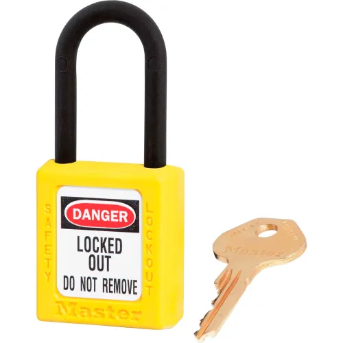 Master Lock® Dielectric Zenex™ 406KAS12YLW Safety Padlock, Yellow