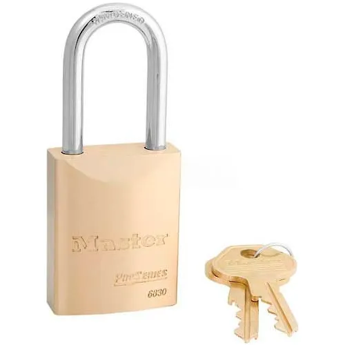 Master Lock® No. 6830LF High Security Brass Solid Body Padlocks - Pkg ...