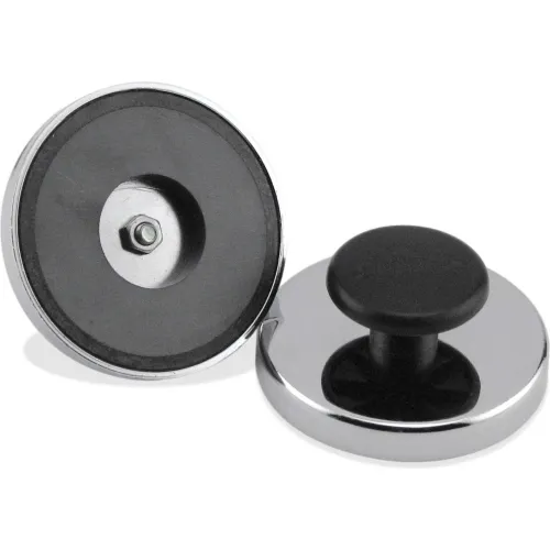 Master Magnetics Ceramic Round Base Magnets HMKR-80 with Knob 95 Lbs ...