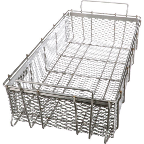 Marlin Steel Material Handling Basket 24"L x 13-1/4"W x 5-7/16"H - 0.5" Wire - Stainless Steel