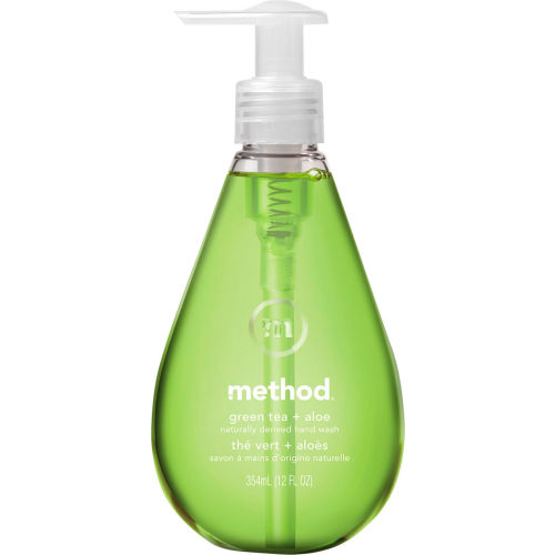 Method® Gel Hand Wash, Green Tea + Aloe, 12 oz. Pump Bottle, 6/Case