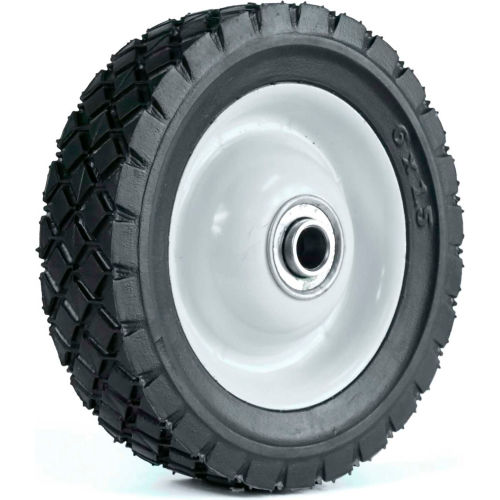 Martin Wheel Light Duty Steel Wheel 615-OF - 6 x 1.50 - 1-3/8" Offset Hub - 1/2" BB - Diamond Tread