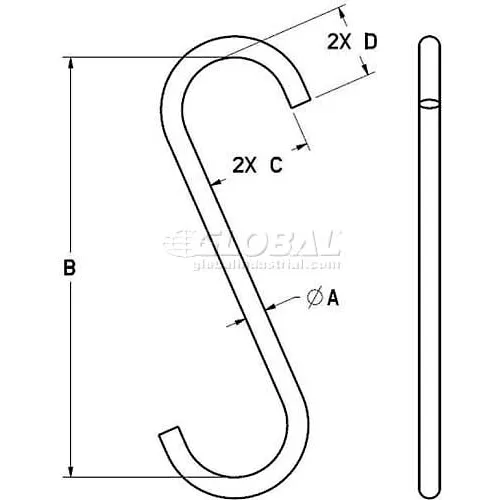 M&W Alloy Steel J-Hooks Eye Style B (Made In USA)