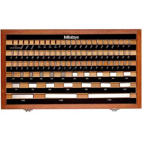 Fowler 81 Piece, 0.05 to 4, Grade 0, Steel Gage Block Set Square, NIST