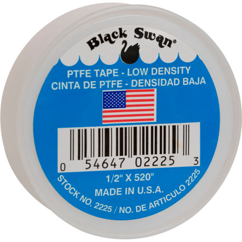 Black Swan PTFE Tape - Low Density, USA - 3/4" X 520" - Pkg Qty 24