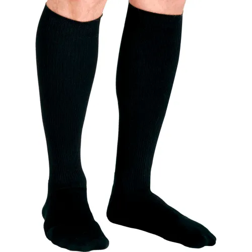 Medline Curad Cushioned Compression Hosiery, Knee High, XLarge, Size D, Regular, Black