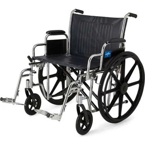 20 Steel Wheelchair w/ Detachable Desk Arms & Footrests by