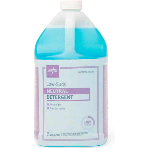 Medline Low Suds Detergent, 1 Gallon, Pack of 4