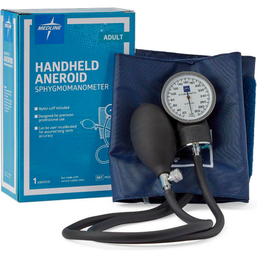 Medline Handheld Aneroid Sphygmomanometer, Adult
