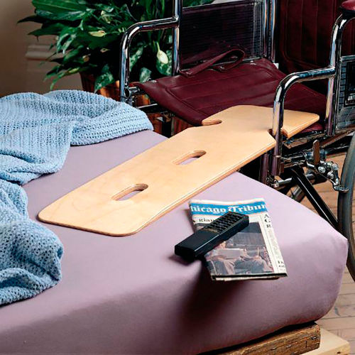 Medline Wood Transfer Board w/ Notches, 300 lb. Capacity, 29"L x 8"W