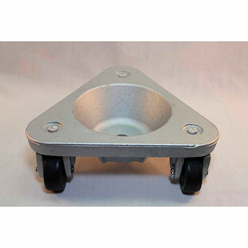Bond® Cast Iron Triangular Cup Dolly 2127 - Hard Tread Rubber Wheels - 375 Lb. Capacity