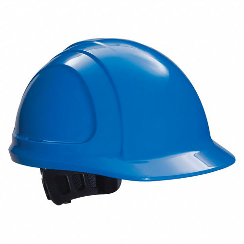 Honeywell North® Hard Hat, Front Brim, Type 1, Class E, Ratchet, Royal Blue