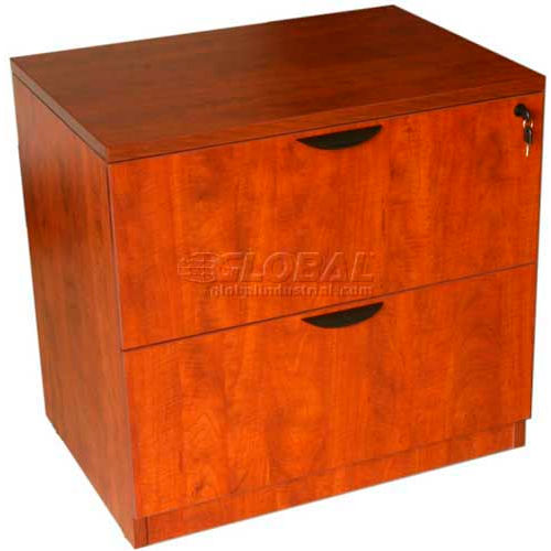 Boss 2-Drawer Lateral File, Cherry