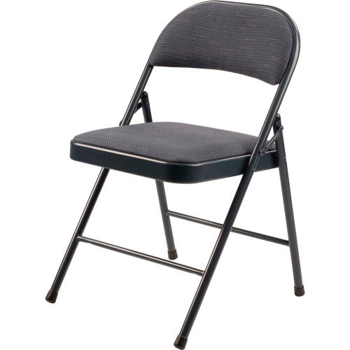 NPS&#174; Commercialine Fabric Padded Folding Chair - Star Trail Blue - 900 Series - Pack of 4