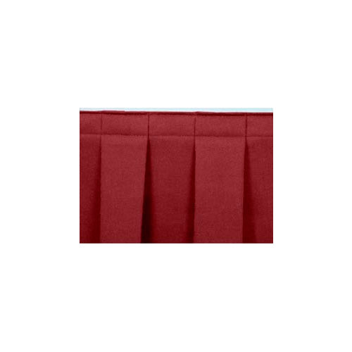 8'L Box-Pleat Skirting for 16"H Stage - Red