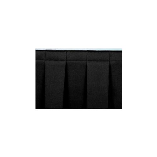 8'L Box-Pleat Skirting for 32"H Stage - Black