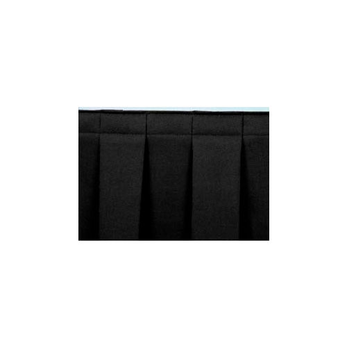 8'L Box-Pleat Skirting for 8&quot;H Stage - Black