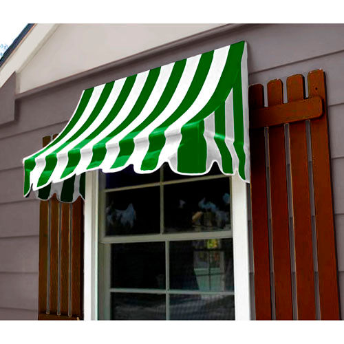 Awntech NT22-5FW, Window/Entry Awning 5' 4-1/2" W x 2'D x 2' 7"H Forest Green/White