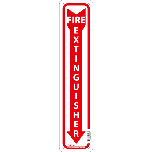 Global Industrial&#8482; Fire Extinguisher Sign, 18x4, Rigid Plastic