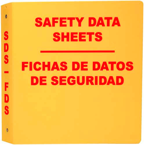NMC RTK61BI, Safety Data Sheet 2&quot; Binder, 1-1/2&quot; Rings, Yellow - Bilingual