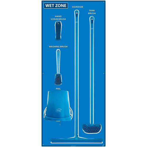 National Marker Wet Zone Shadow Board Combo Kit, Blue/Blue,68 X 30, Pro
