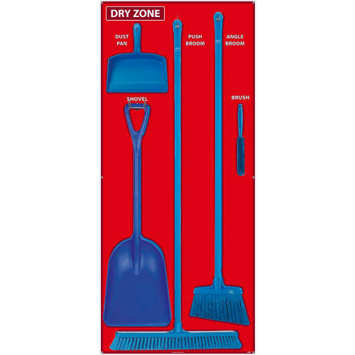 National Marker Dry Zone Shadow Board Combo Kit, Red/Blue,68 X 30, Alum Composite Panel - SBK127ACP