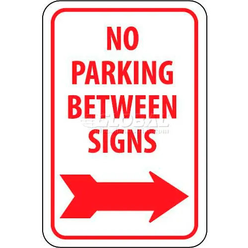 Nmc Tm30g Traffic Sign No Parking Between Signs Wright Arrow 18 X