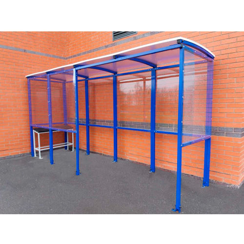 No Butts 4-Sided Smoking Shelter SR1553-BLK - Half Side Panels - 13'9