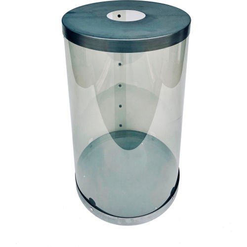 Kettle Creek 40 Gallon Clear Plastic Bins, 19-1/2"D x 34"H, with Uncoated Metal Lid & Base, 2/Pack
																			