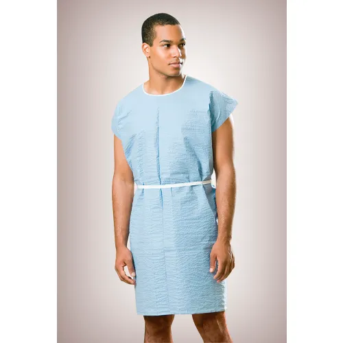 Graham Medical® Scrim Reinforced Exam Gown w/ Sewn Shoulders, 30" x 42