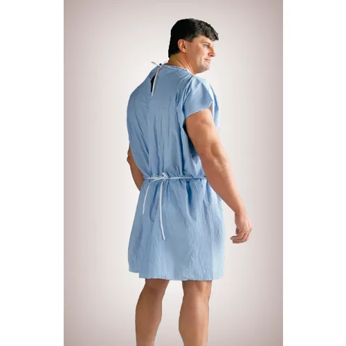 Graham Medical® Scrim Reinforced Exam Gown w/ Sewn Shoulders, 30" x 45