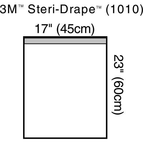 3M&#153; Steri-Drape Large Towel Drape, 1010, 17&quot;x 23&quot;, 10/Carton, 4 Cartons/Case