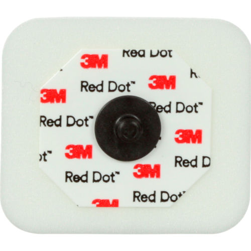 3M™ Red Dot ECG Monitoring Electrodes 1.60" x 1.36", Radiolucent, Foam