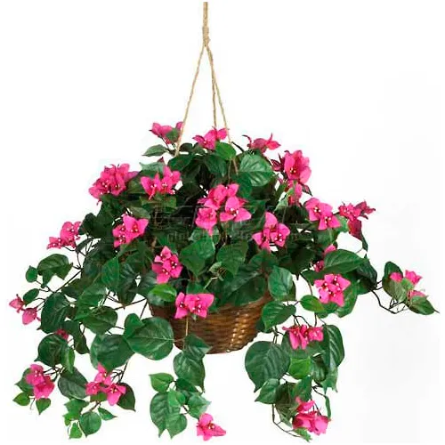 24-Inch Bougainvillea Hanging Basket Silk Plant - Thumbnail 5