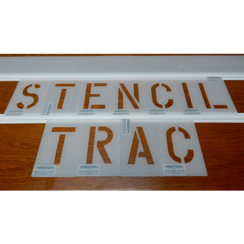 Newstripe Stencil Trac, 1/8&quot; Thick, PolyTough, Plastic, White